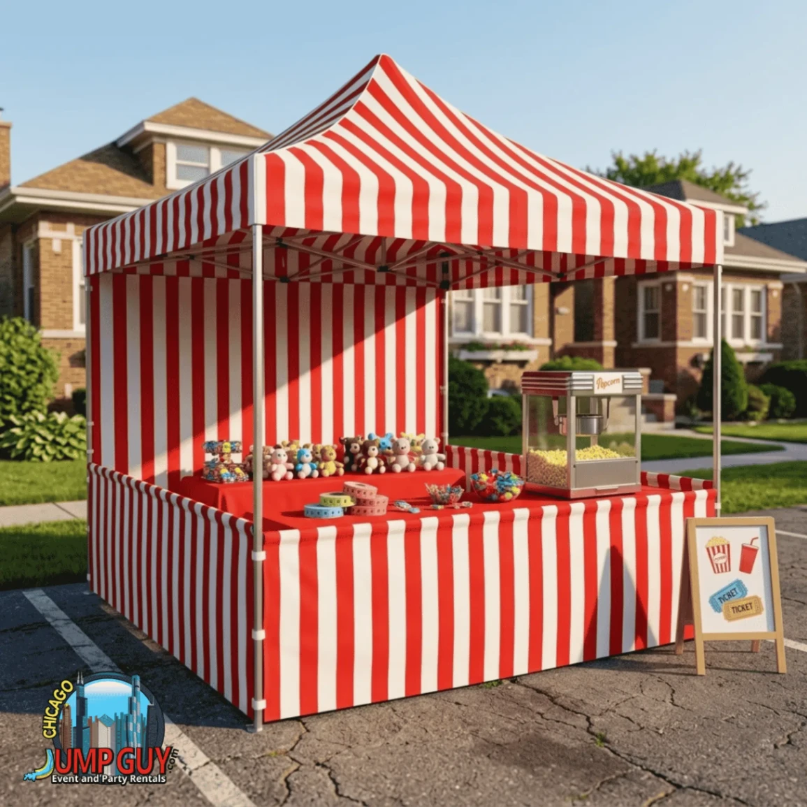carnival tent booth rental for Hinsdale IL events in ZIP code 60521