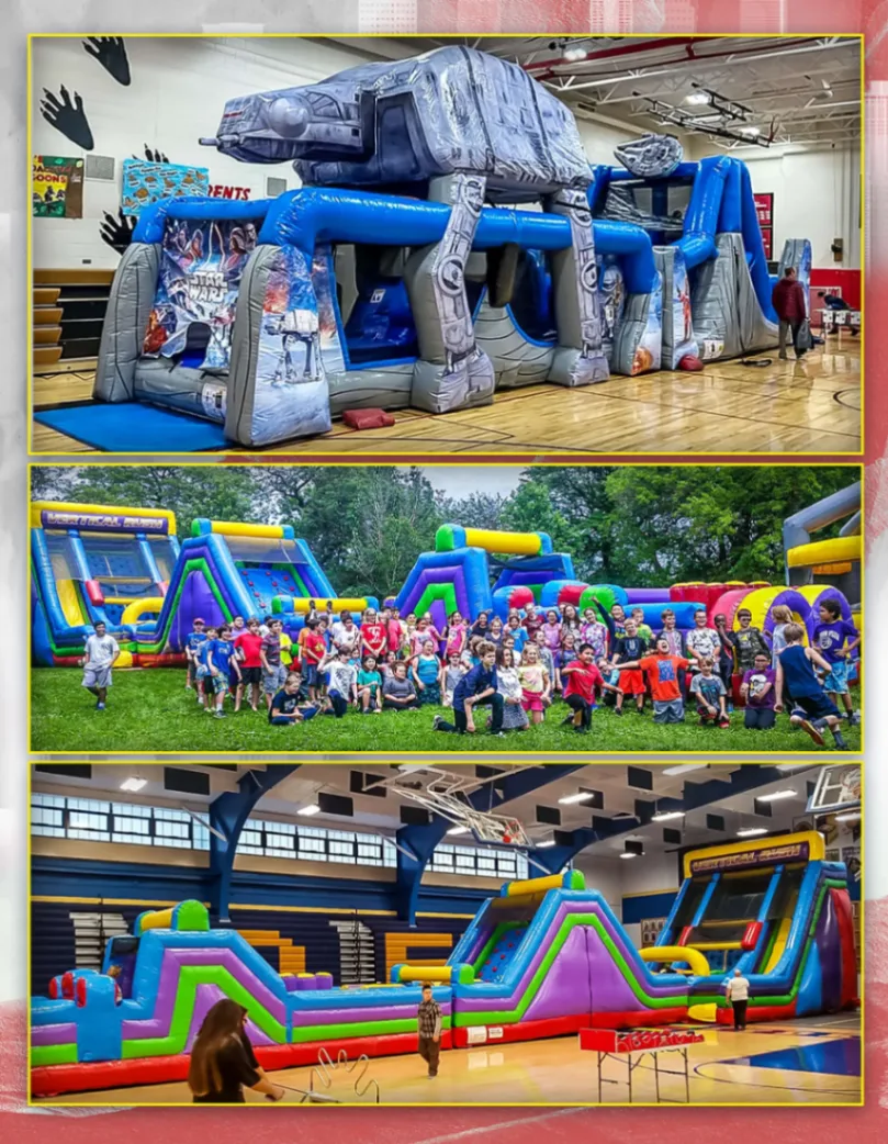 inflatable obstacle course rental for Hinsdale IL events in ZIP code 60521