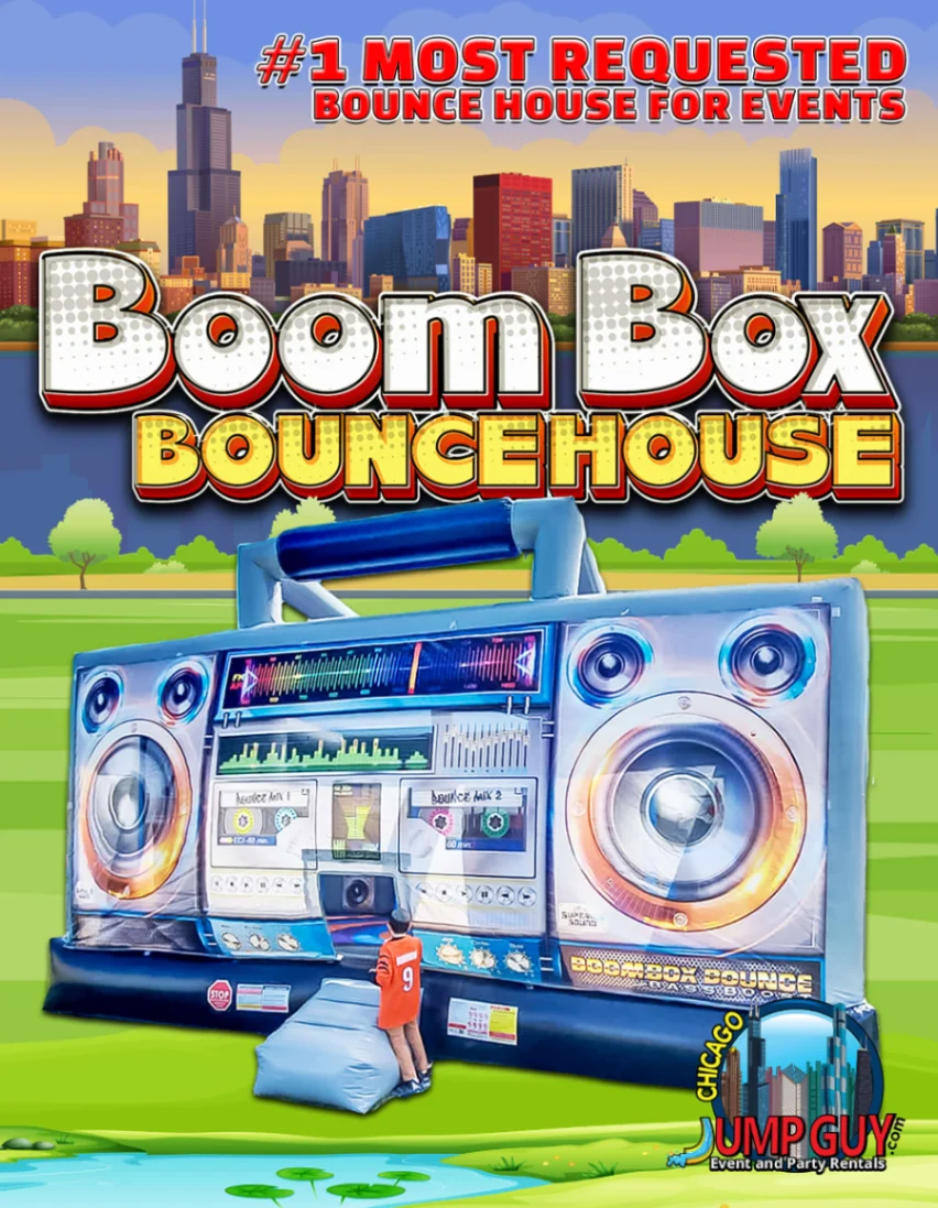 Boom Box Bounce House rental for Hinsdale IL events in ZIP code 60521
