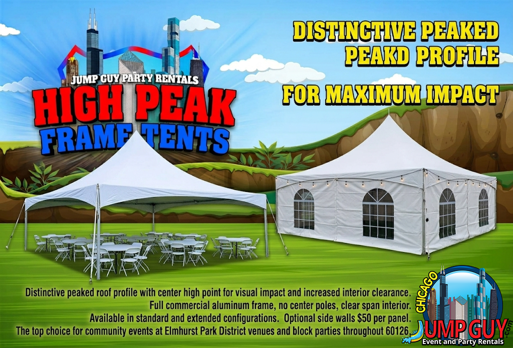 High Peak Frame Tent rental in Hinsdale, IL (60521) by Jump Guy Party Rentals