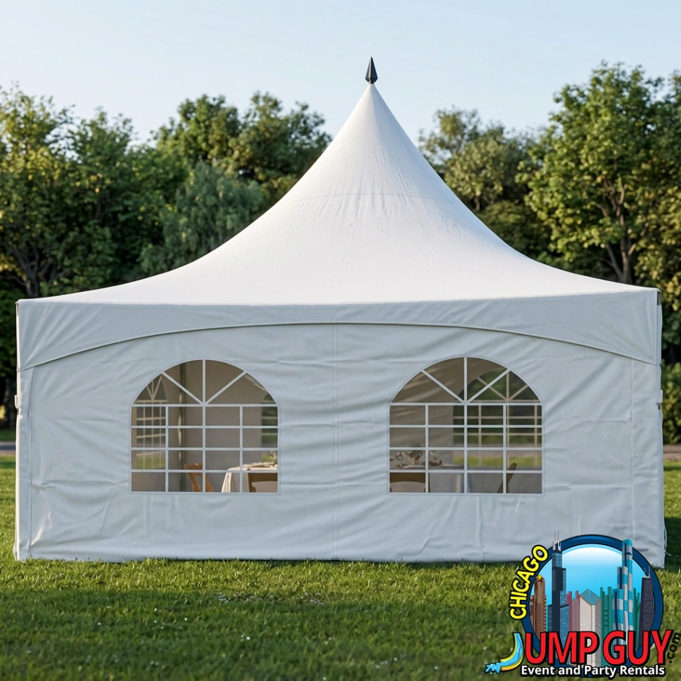 Side Walls High Peak Frame Tent rental in Hinsdale, IL (60521) by Jump Guy Party Rentals