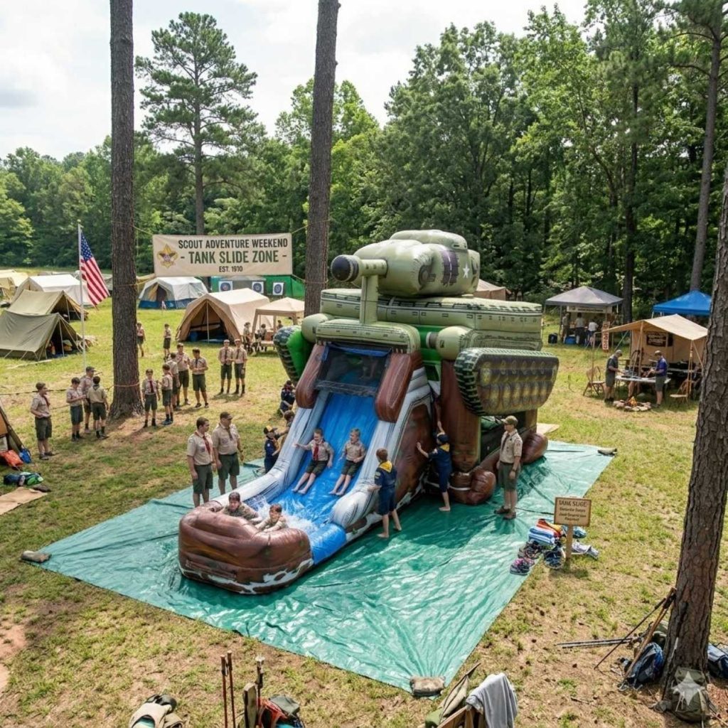 Tank Bounce Slide Combo Dry rental in Hinsdale, IL (60521) by Jump Guy Party Rentals